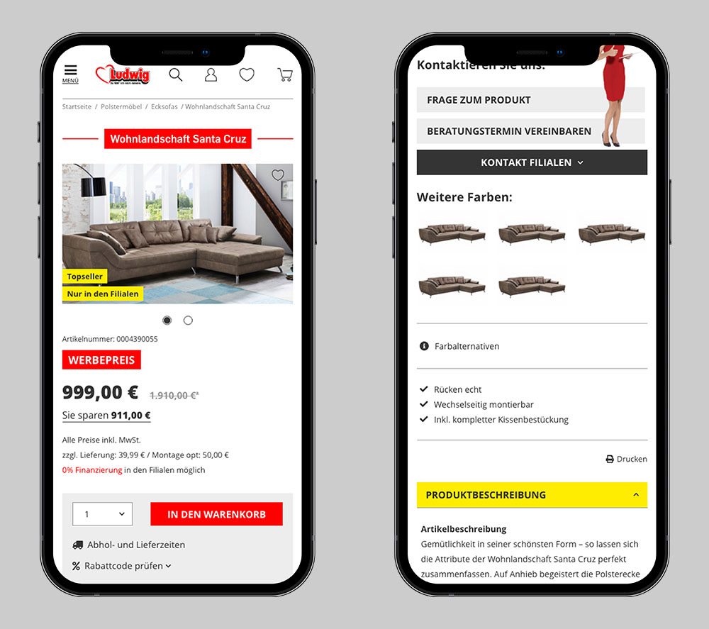 Möbel Ludwig Wien - Onlineshop Produktdetail Mobile