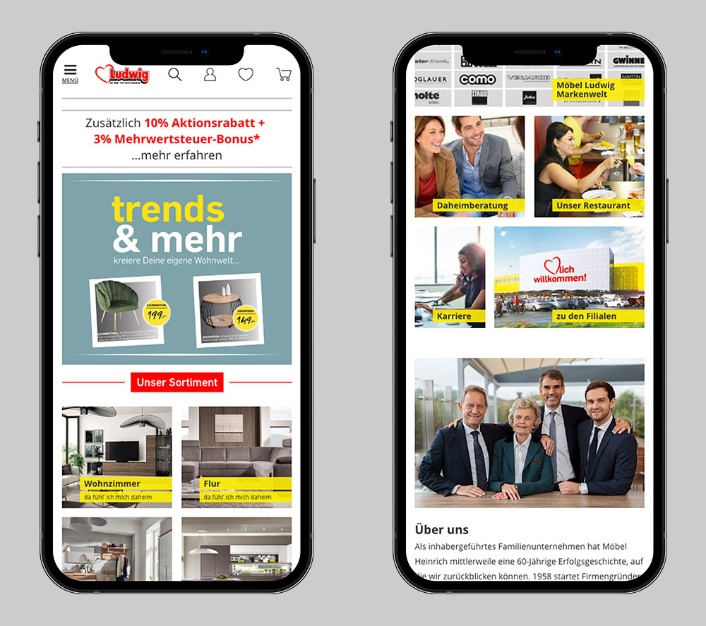 Möbel Ludwig Wien - Onlineshop Startseite Mobile